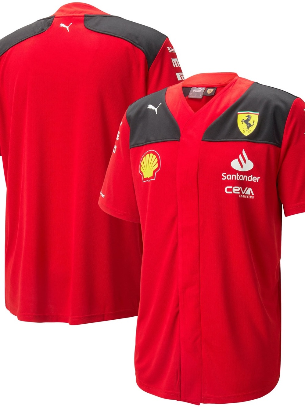 Ferrari Red and Black Racing Team Jersey by Puma